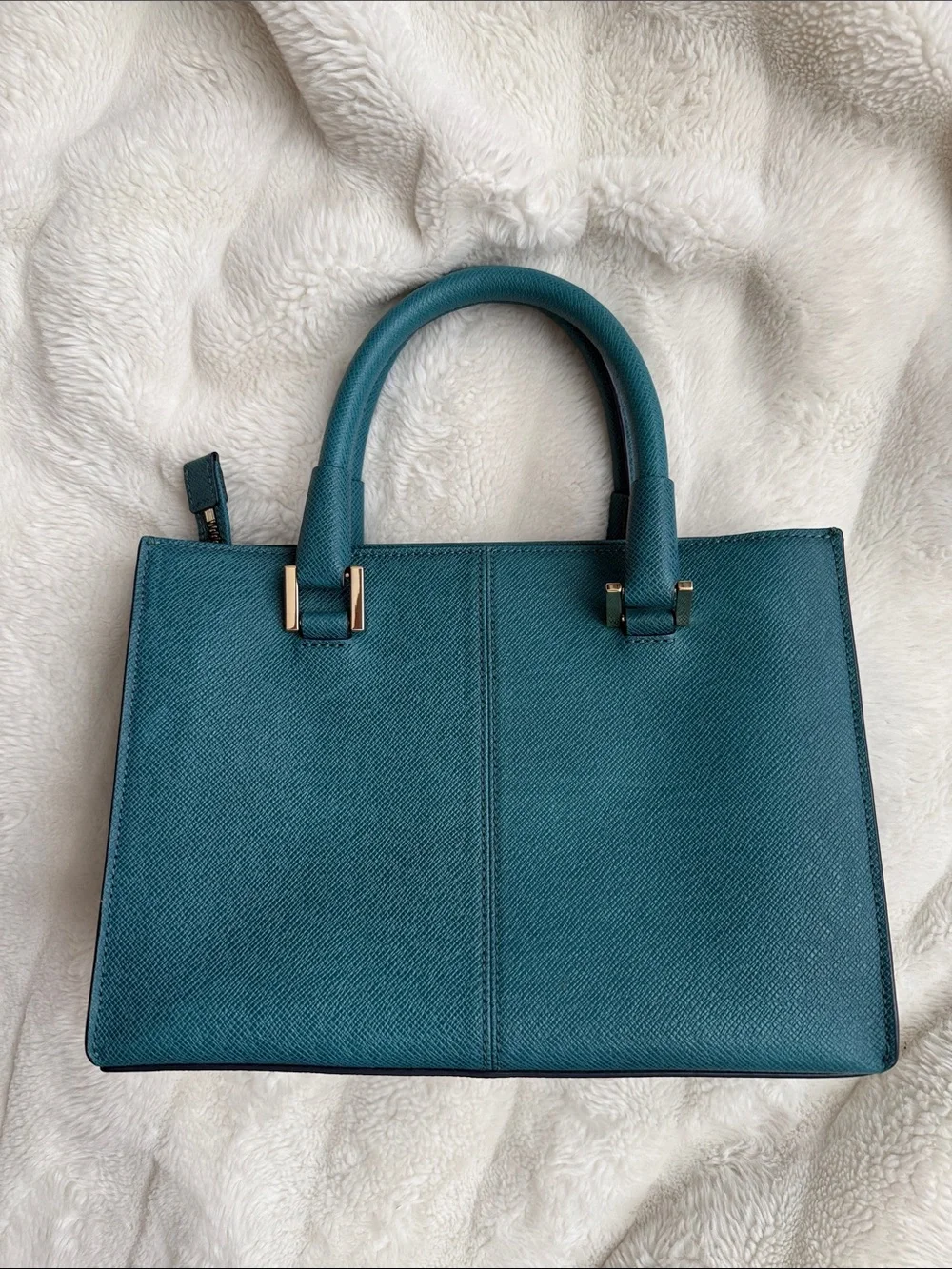 Teal Cole Haan Saffiano Leather Bag